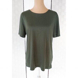 Weekenders T-Shirt Small Olive Green Vintage Preppy Coastal Grandma Lagenlook